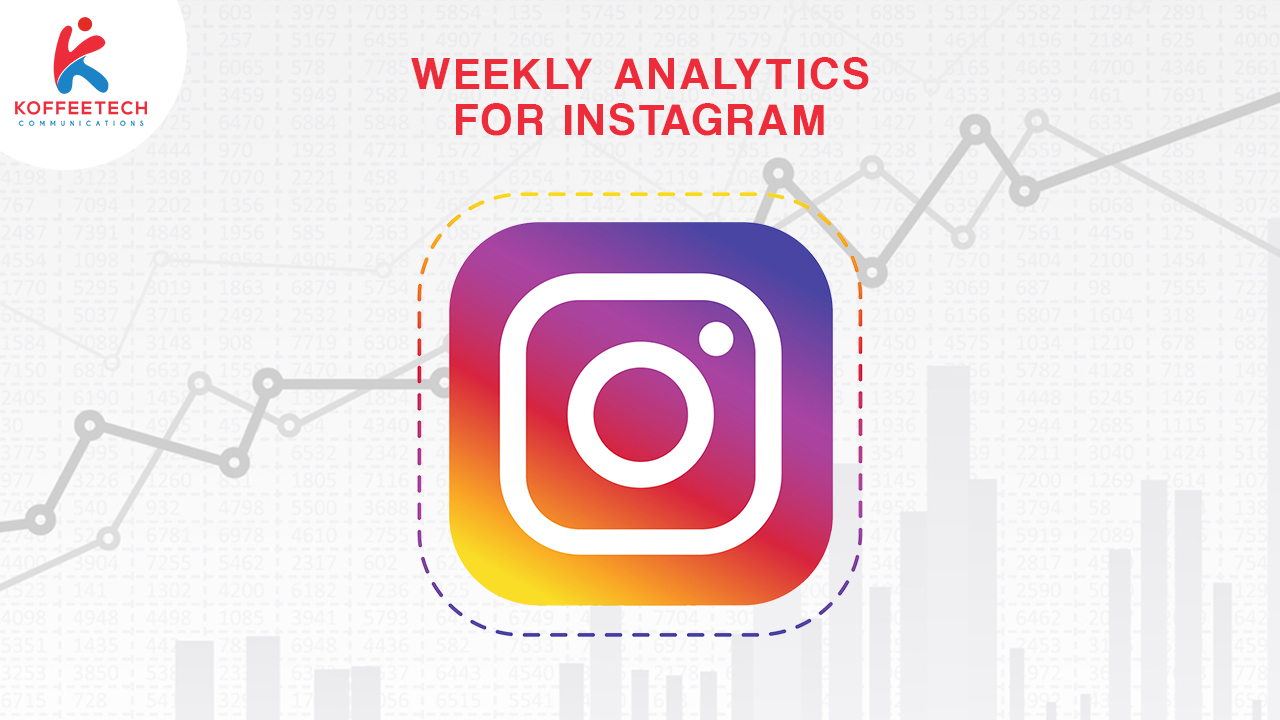 Screenshot of weekly analytics for insta