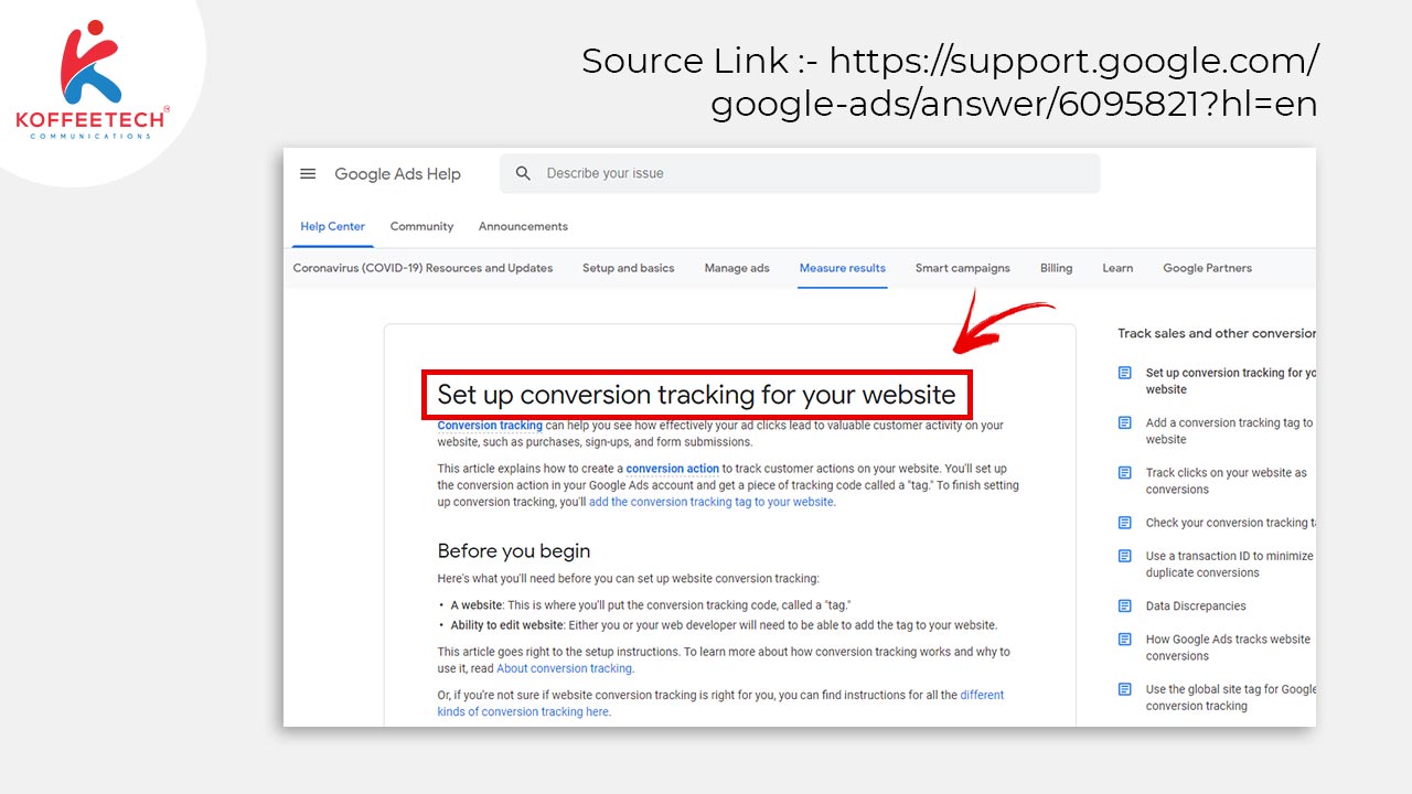 Set up conversion tracking