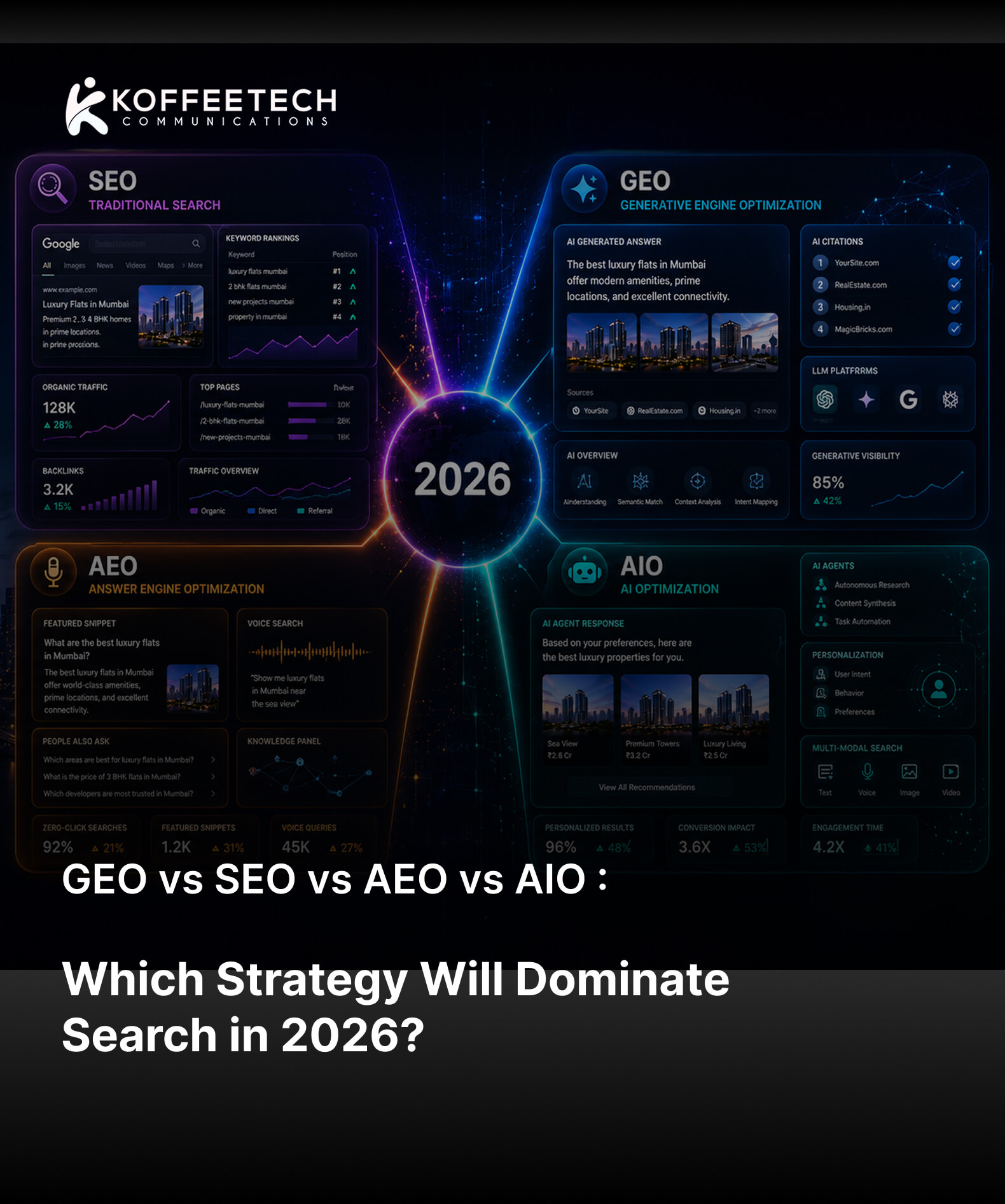 GEO vs SEO vs AEO vs AIO: Which Strategy Will Dominate Search in 2026 Mobile Banner